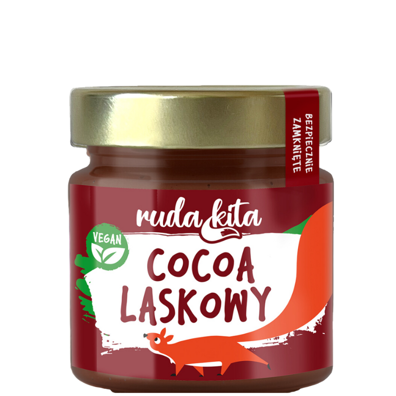 ruda-kita-cocoa-laskowy-200-g-pasta-orzechowa-z-orzechow-laskowych-maslo-orzechowe-weganskie-naturalne-bez-oleju-palmowego-zdrowa-przekaska