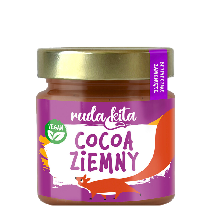 ruda-kita-cocoa-ziemny-200-g-naturalna-wegganska-pasta-orzechowa-z-orzechow-ziemnych-z-kakao-bez-oleju-palmowego-zdrowa-przekaska