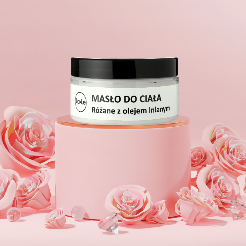 la-le-maslo-do-ciala-różane-z-olejem-lnianym-120-ml-weganskie-nawilżające-regenerujace-odzywcze-naturalne-kojace-do-suchej-skory-organiczne