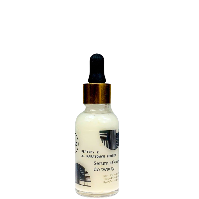 la-le-serum-zelowe-do-twarzy-z-peptydami-i-24-karatowym-zlotem-30-ml-naturalne-weganskie-polskie-zero-waste-napinajace-ujedrniajce