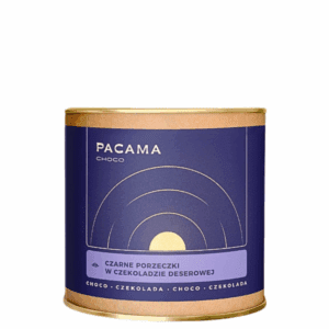 czarne porzeczki w czekoladzie deserowej pacama choco puszka 150g