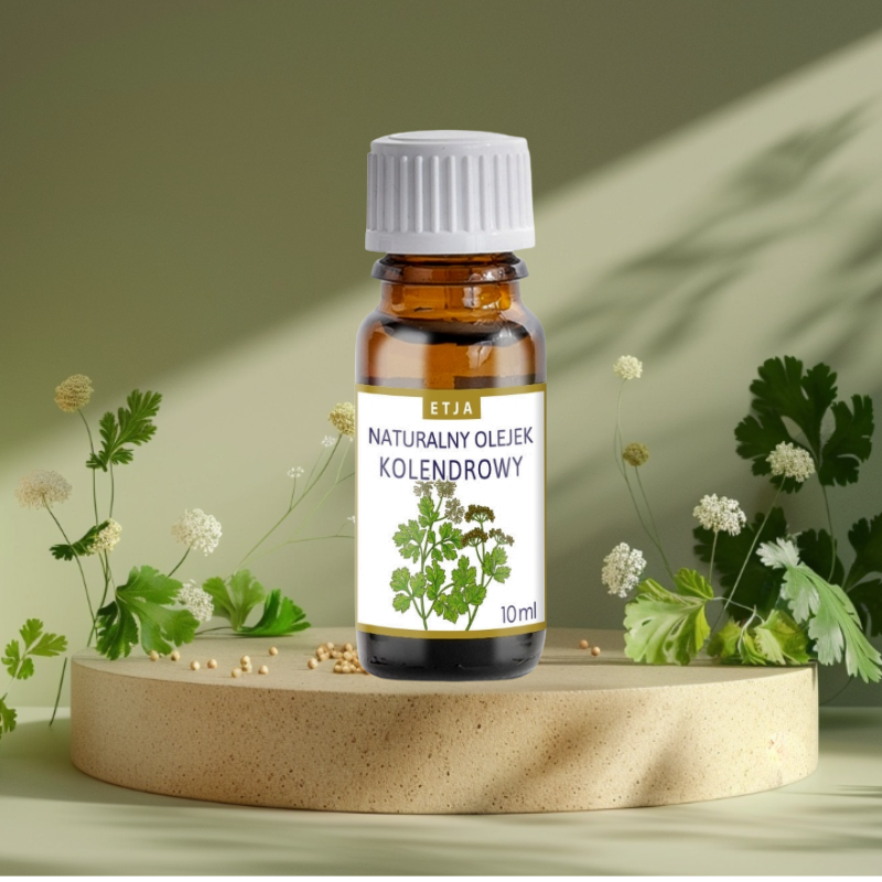 olejek eteryczny kolendrowy Etja 10 ml do aromaterapii i dyfuzora z nasion kolendry