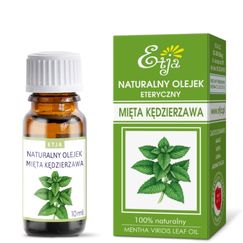 olejek eteryczny z mięty kędzierzawej Etja 10 ml do kominka, dyfuzora i prania